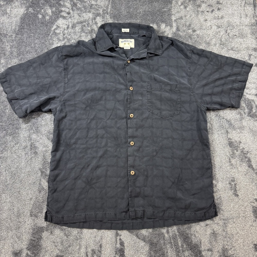 Bamboo Cay Fine Resortwear Silk Button-Up Hawaiian Vacation Shirt Size XL